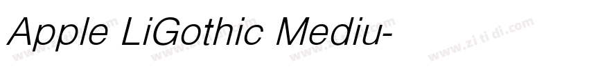 Apple LiGothic Mediu字体转换